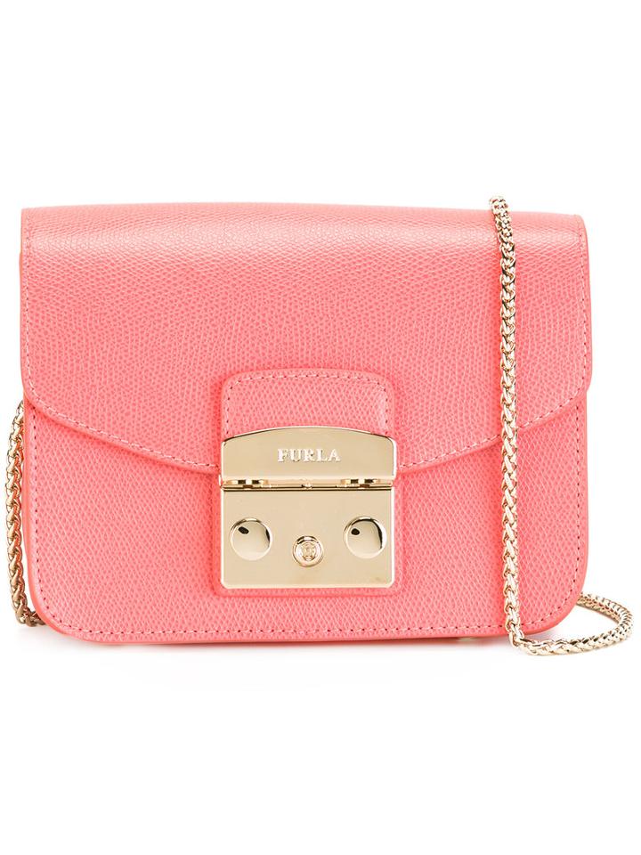 Furla - Chain Strap Shoulder Bag - Women - Leather - One Size, Women's, Pink/purple, Leather