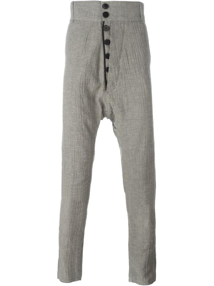 Cedric Jacquemyn Dropcrotch Casual Trousers, Men's, Size: 48, Nude/neutrals, Cotton/acetate