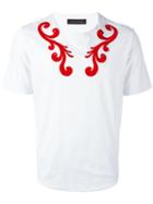 Christian Pellizzari Embroidered Detail T-shirt, Men's, Size: 50, White, Cotton