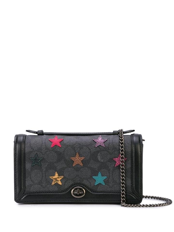 Coach Signature Star Shoulder Bag - Black