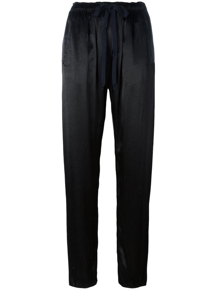 Forte Forte Tie-waist Trousers, Women's, Size: I, Black, Viscose/cotton
