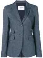 Dondup Two Button Blazer, Women's, Size: 46, Blue, Cotton/linen/flax/spandex/elastane/spandex/elastane