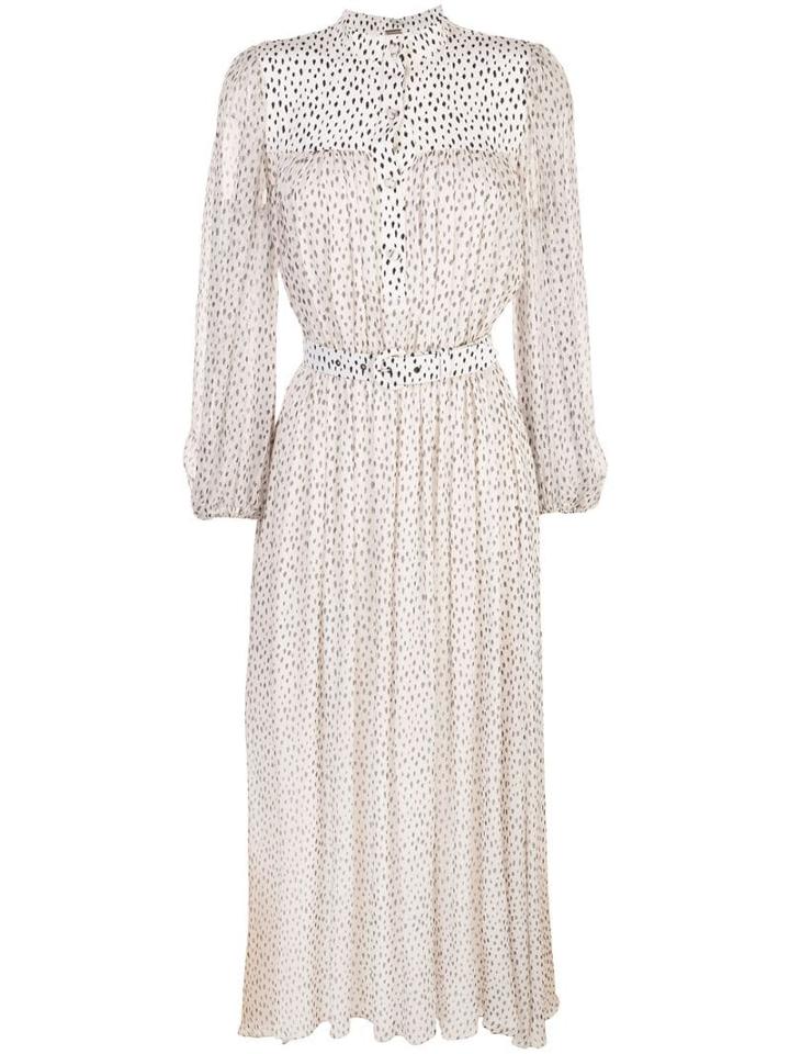 Adam Lippes Speckle Print Chiffon Dress - White