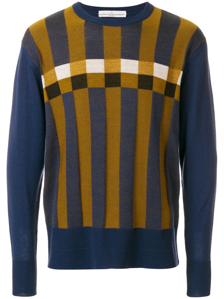 Golden Goose Deluxe Brand Striped Designed Sweather - Blue