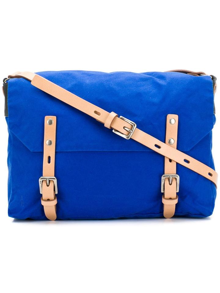 Ally Capellino Double Buckle Crossbody Bag - Blue