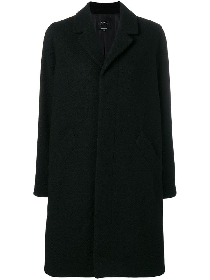 A.p.c. Classic Long Coat - Black
