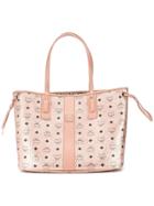 Mcm Logo Shopper Tote - Pink & Purple