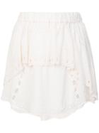 Iro Eyelet Lace Layered Skirt - Nude & Neutrals