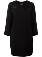 Boutique Moschino Lace Detail Jumper Dress, Women's, Size: 42, Black, Polyester/triacetate/virgin Wool