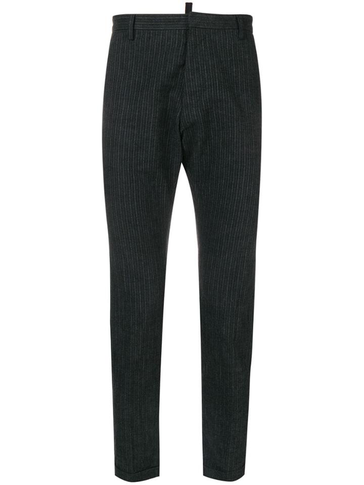 Dsquared2 Tidy Fit Striped Trousers - Grey