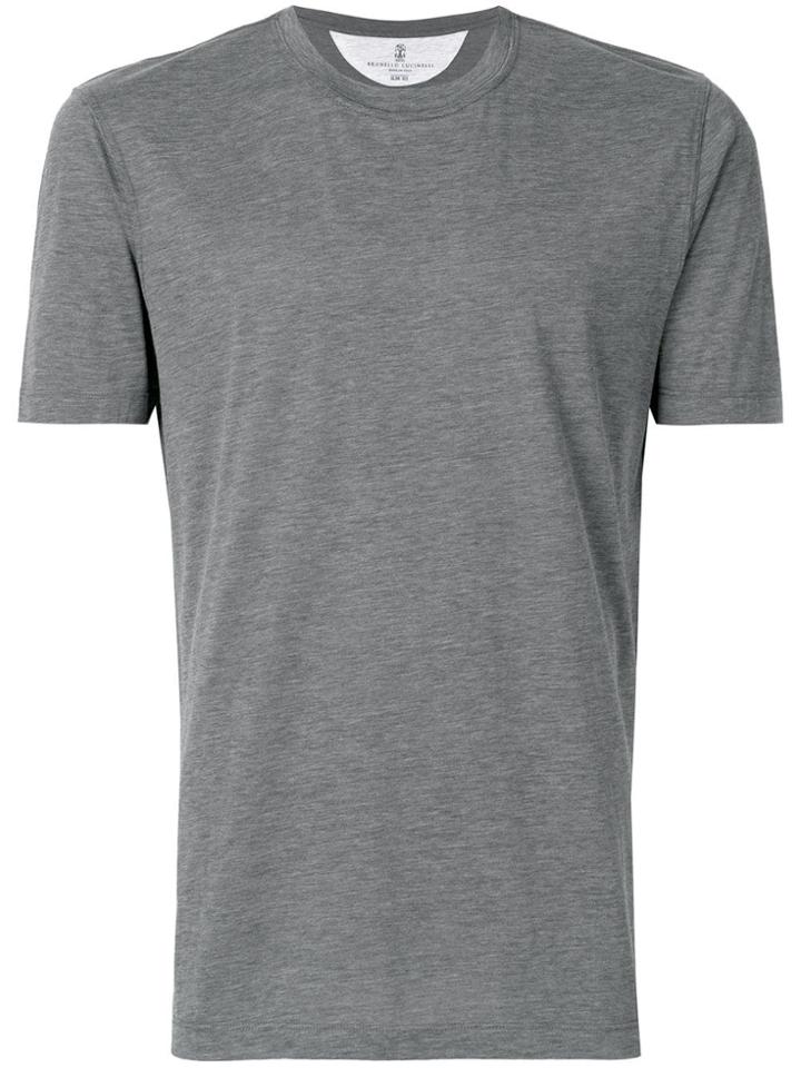Brunello Cucinelli Round Neck T-shirt - Grey
