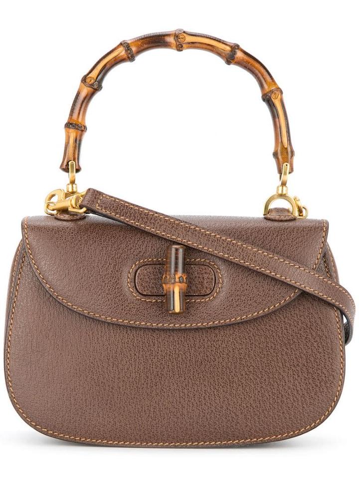 Gucci Pre-owned Bamboo 2way Handbag - Brown