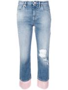 Pt05 Fringed Jeans - Blue