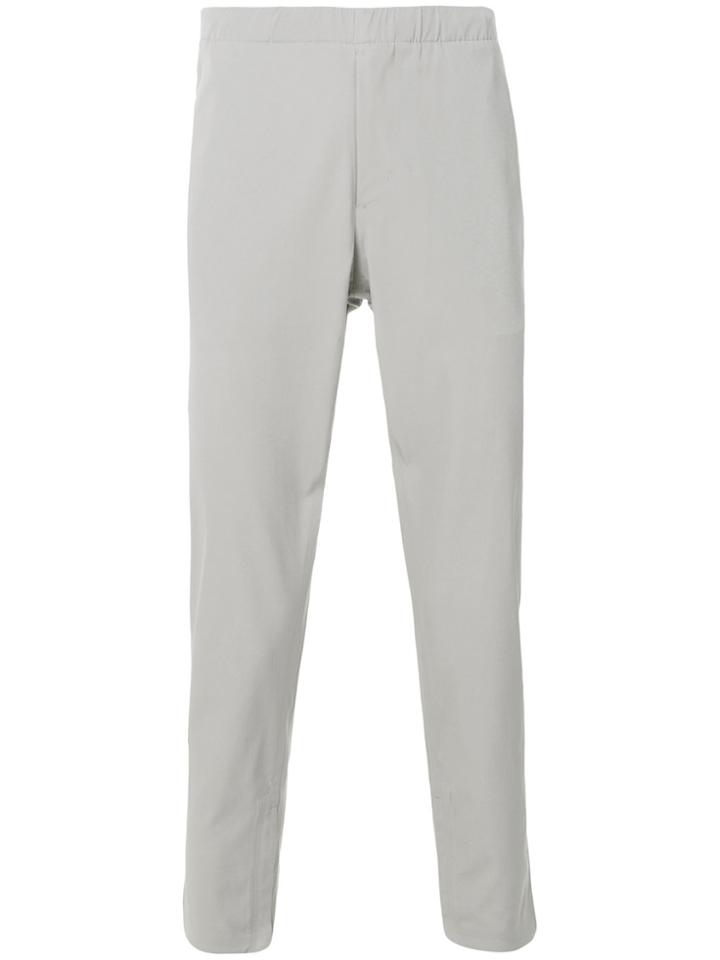 Theory Cropped Straight-leg Trousers - Grey