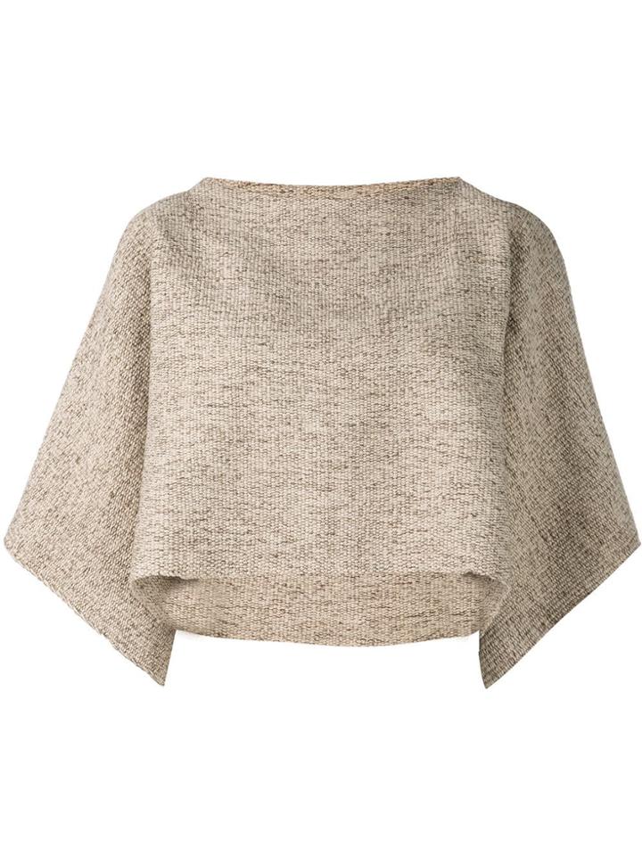 Voz Tattoo Crop Top - Brown