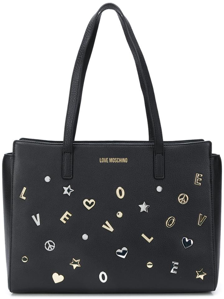 Love Moschino Embellished Tote Bag - Black