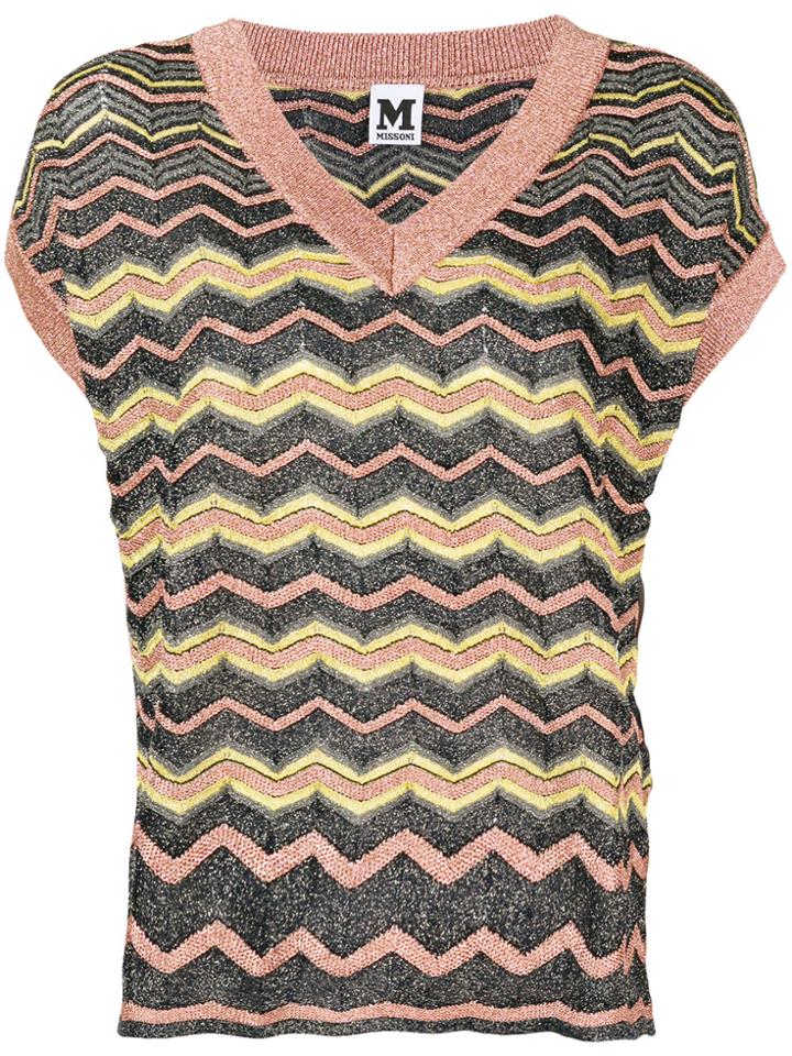 Missoni Zigzag Metallic Sheen Blouse - Blue