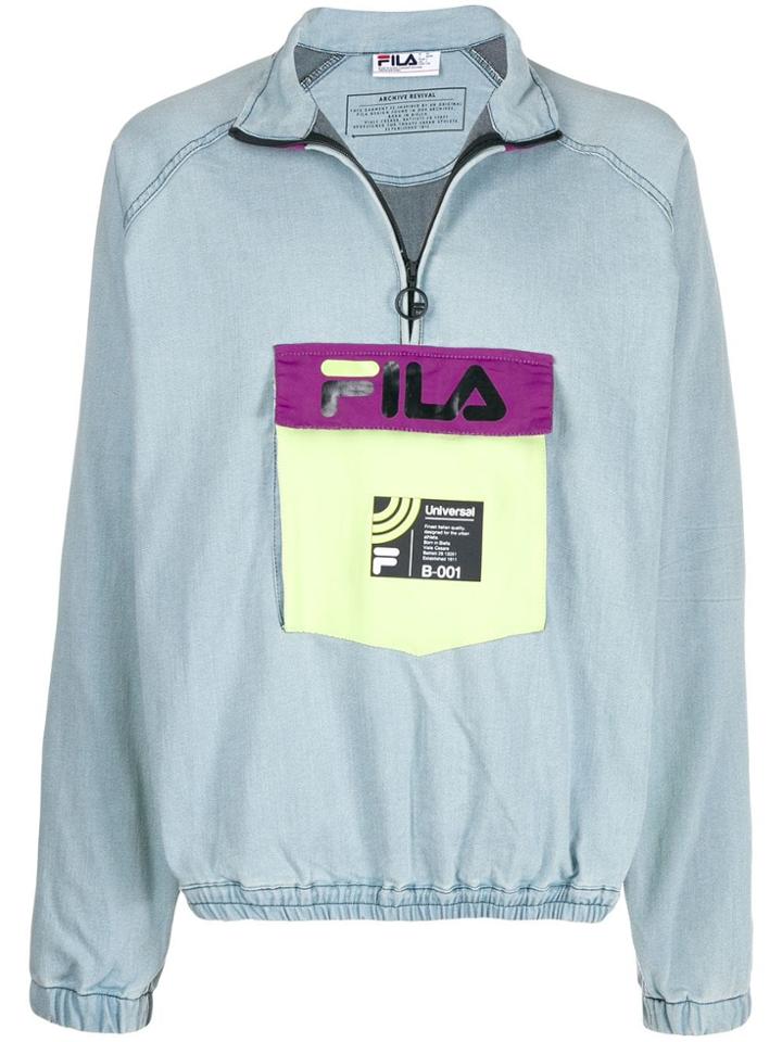 Fila Contrast Logo Sweatshirt - Blue