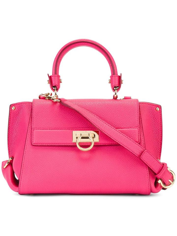 Salvatore Ferragamo 'sofia' Tote - Pink & Purple