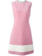 Fendi Contrast Stripe Dress, Women's, Size: 44, Pink/purple, Silk/wool