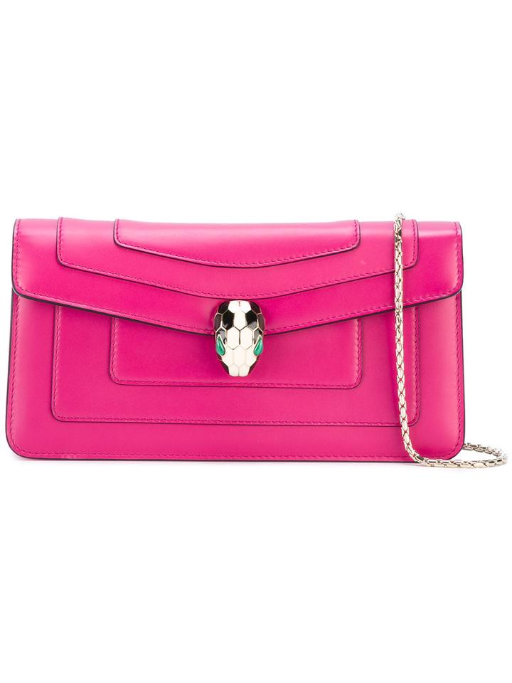 Bulgari Serpenti Forever Crossbody Bag, Women's, Pink/purple, Leather