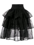 Alexander Mcqueen Layered Tulle Skirt - Black