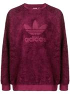 Adidas Embossed Logo Sweatshirt - Red