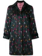Golden Goose Deluxe Brand Floral Striped Single-breasted Coat - Green