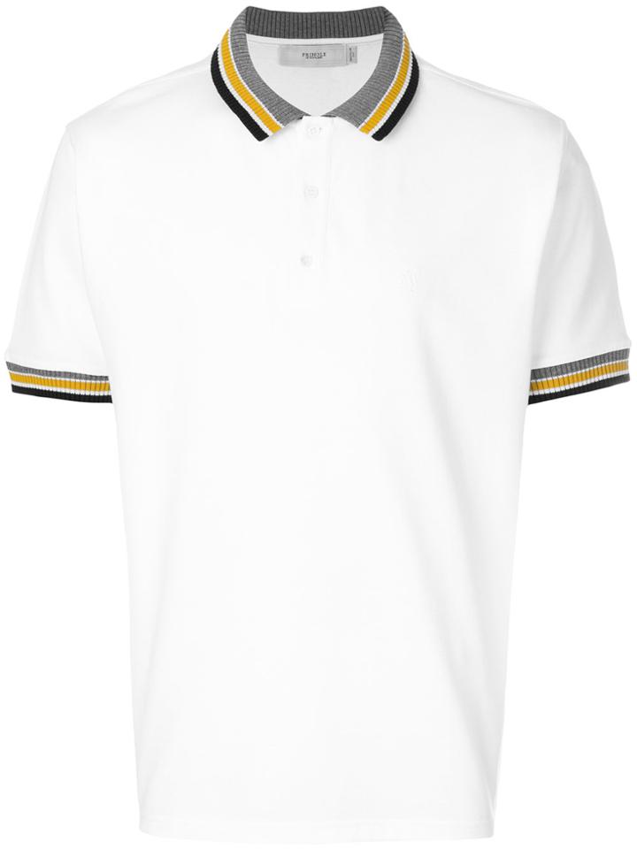 Pringle Of Scotland Knited Trim Polo Shirt - White