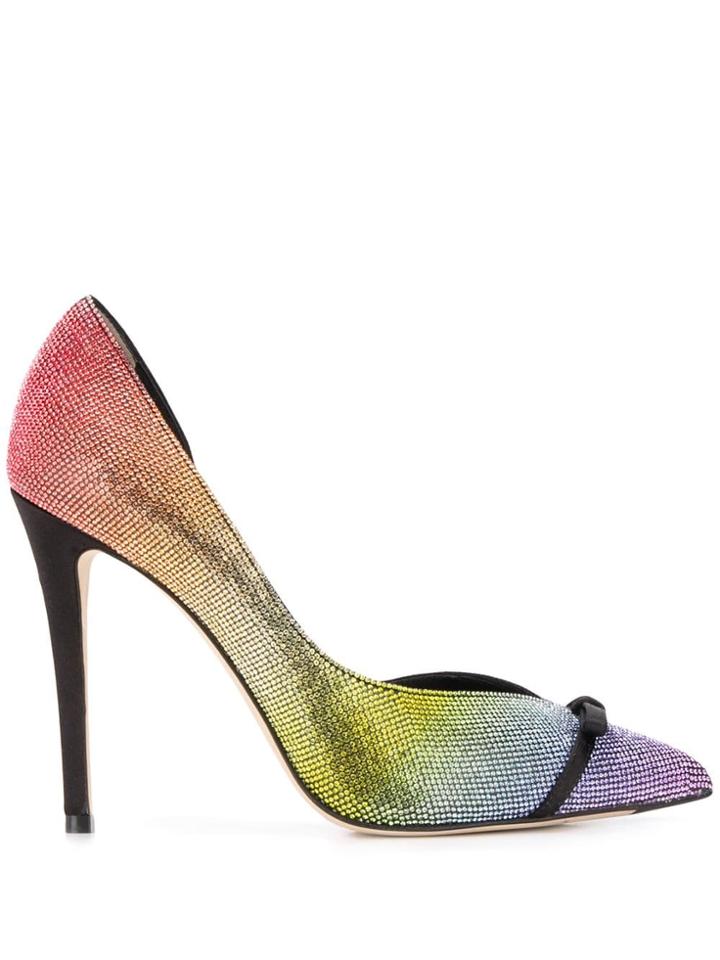 Marco De Vincenzo Decollete Rainbow Strass Crystal 105 Pumps - Black