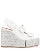Clergerie Woven Wedge Sandals - White