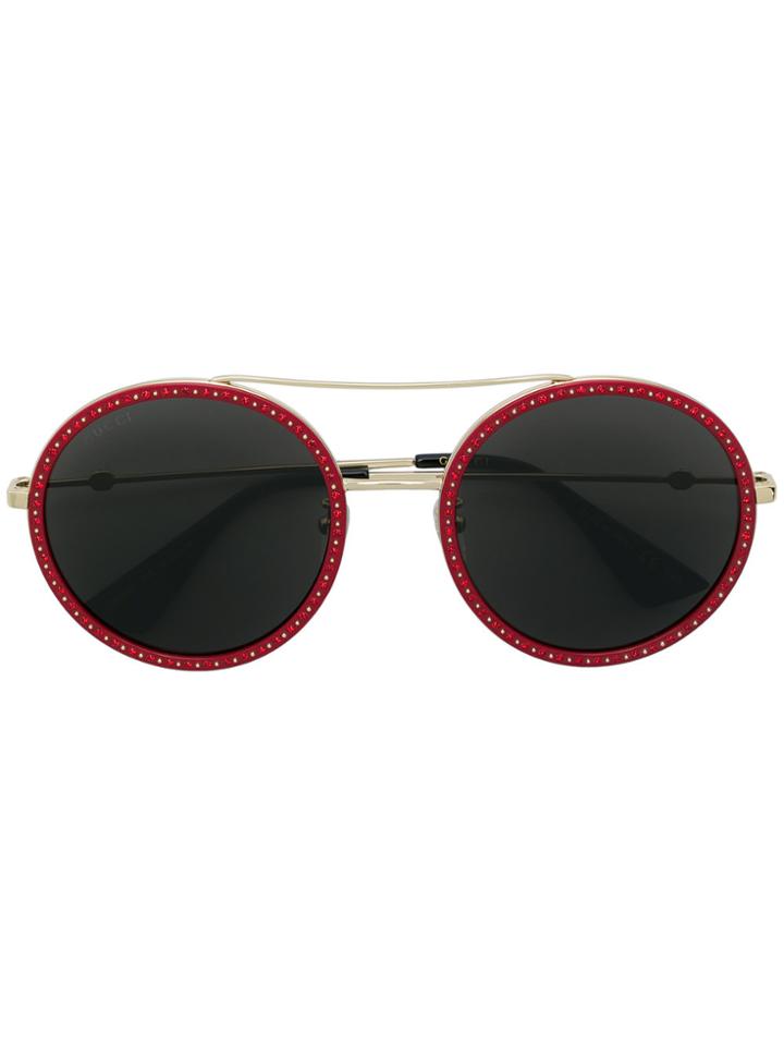 Gucci Eyewear Round Oversized Sunglasses - Red