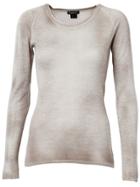 Avant Toi Round Neck Semi Sheer Slim Fit Jumper - Nude & Neutrals