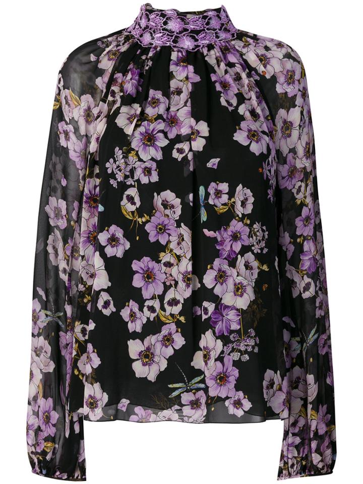 Giambattista Valli Floral Blouse - Black