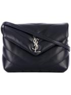 Saint Laurent - 'monogram Pouch' Bag - Women - Cotton/leather - One Size, Blue, Cotton/leather