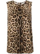 Dolce & Gabbana Leopard-print Top - Brown