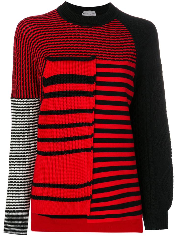 Sonia Rykiel Striped Jumper - Red