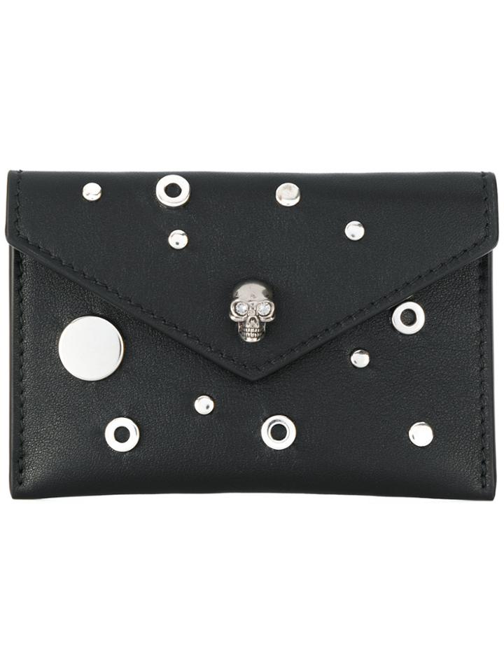 Alexander Mcqueen Skull Envelope Cardholder - Black