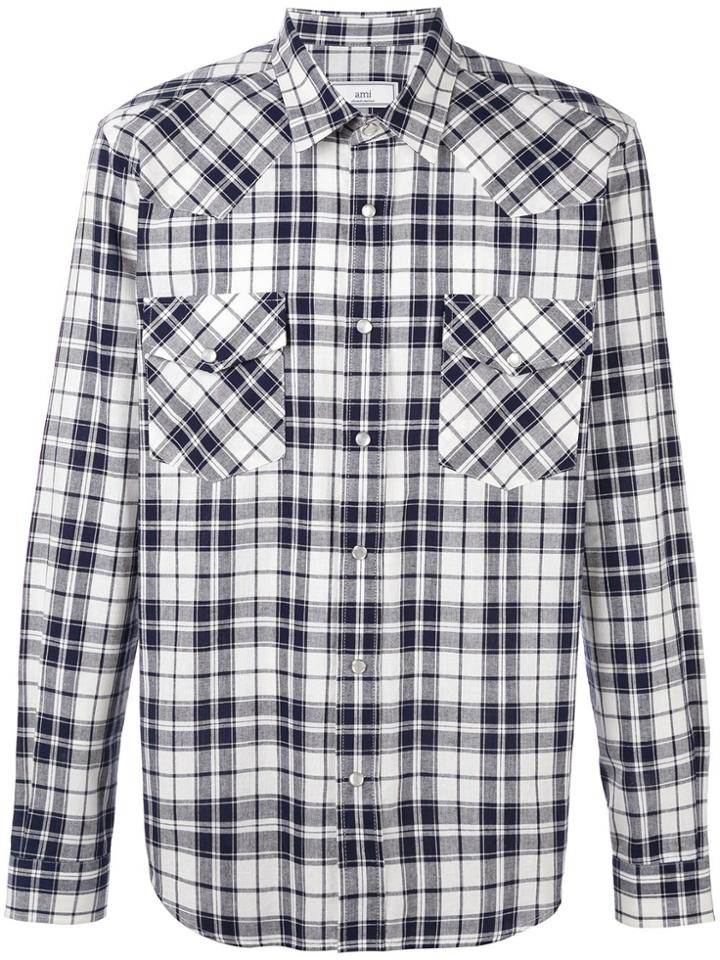 Ami Alexandre Mattiussi Snap Buttons Shirt - Blue