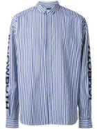 Juun.j Awning Stripe Shirt, Men's, Size: 50, Blue, Cotton