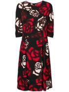 Marni Abstract Roses Dress - Red