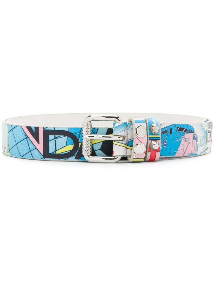 Prada Comic Print Belt - Multicolour