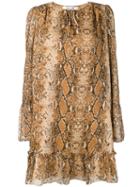 Diane Von Furstenberg Snakeskin Print Dress - Neutrals