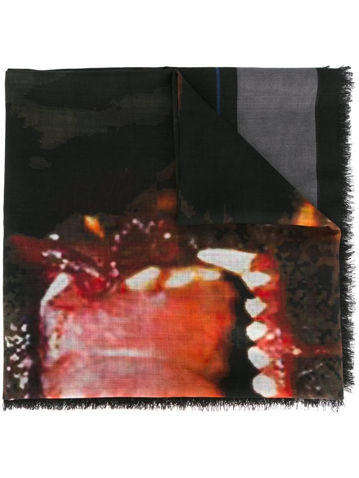 Givenchy Rottweiler Print Scarf, Women's, Wool