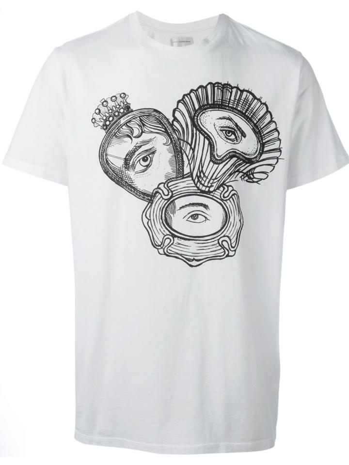 Faith Connexion Eye Print T-shirt, Men's, Size: Medium, White, Cotton