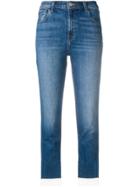 J Brand Cropped Faded Jeans - Blue