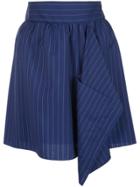 Maison Rabih Kayrouz Pinstriped Skirt - Blue