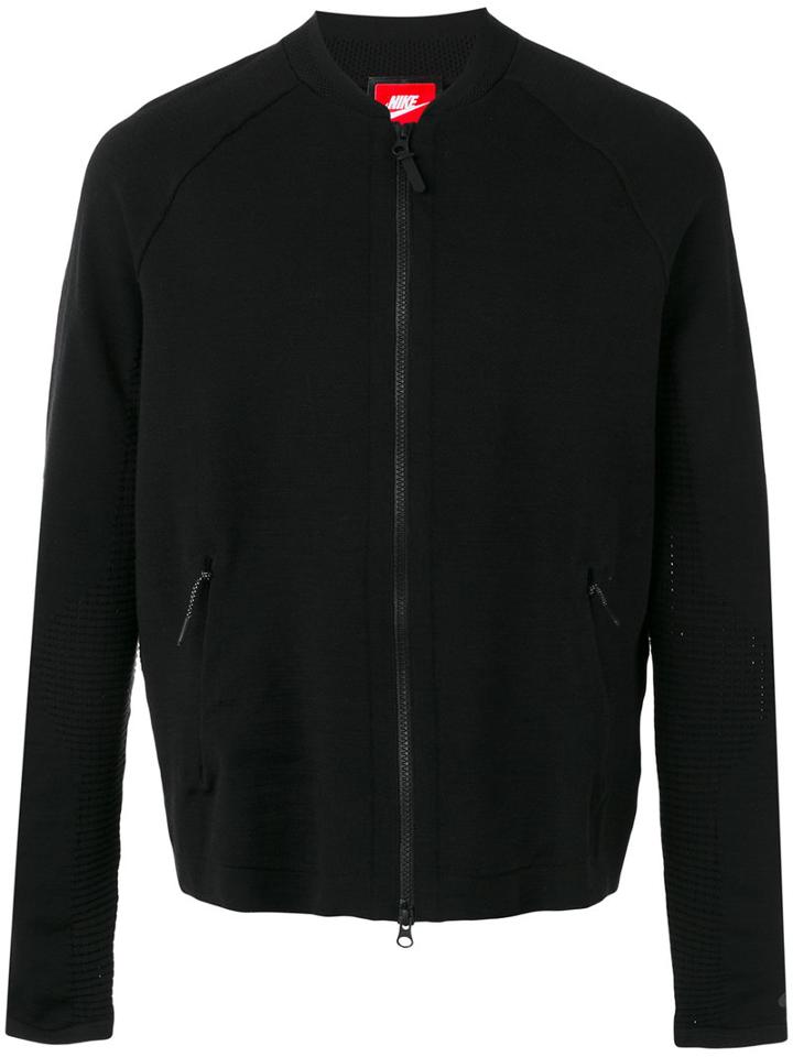 Nike Soft Bomber Jacket, Men's, Size: Large, Black, Cotton/nylon
