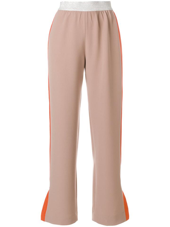 Parlor Side Stripe Trousers - Nude & Neutrals