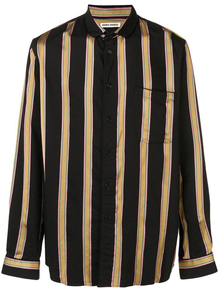 Henrik Vibskov Spyjama Striped Shirt - Black